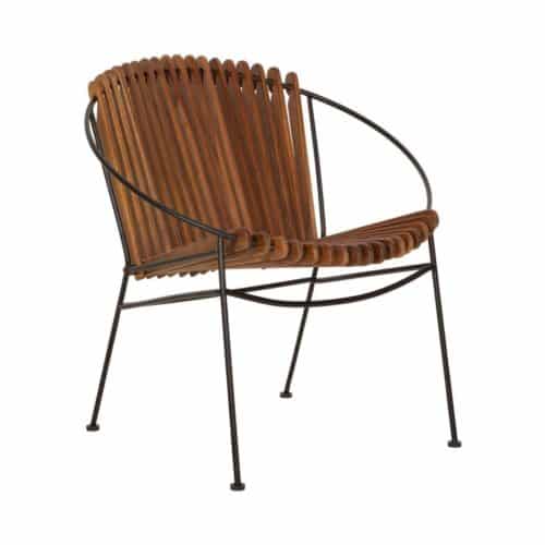 Portofino puinen nojatuoli tiikistä, moderni ja elegantti design, mukava istua