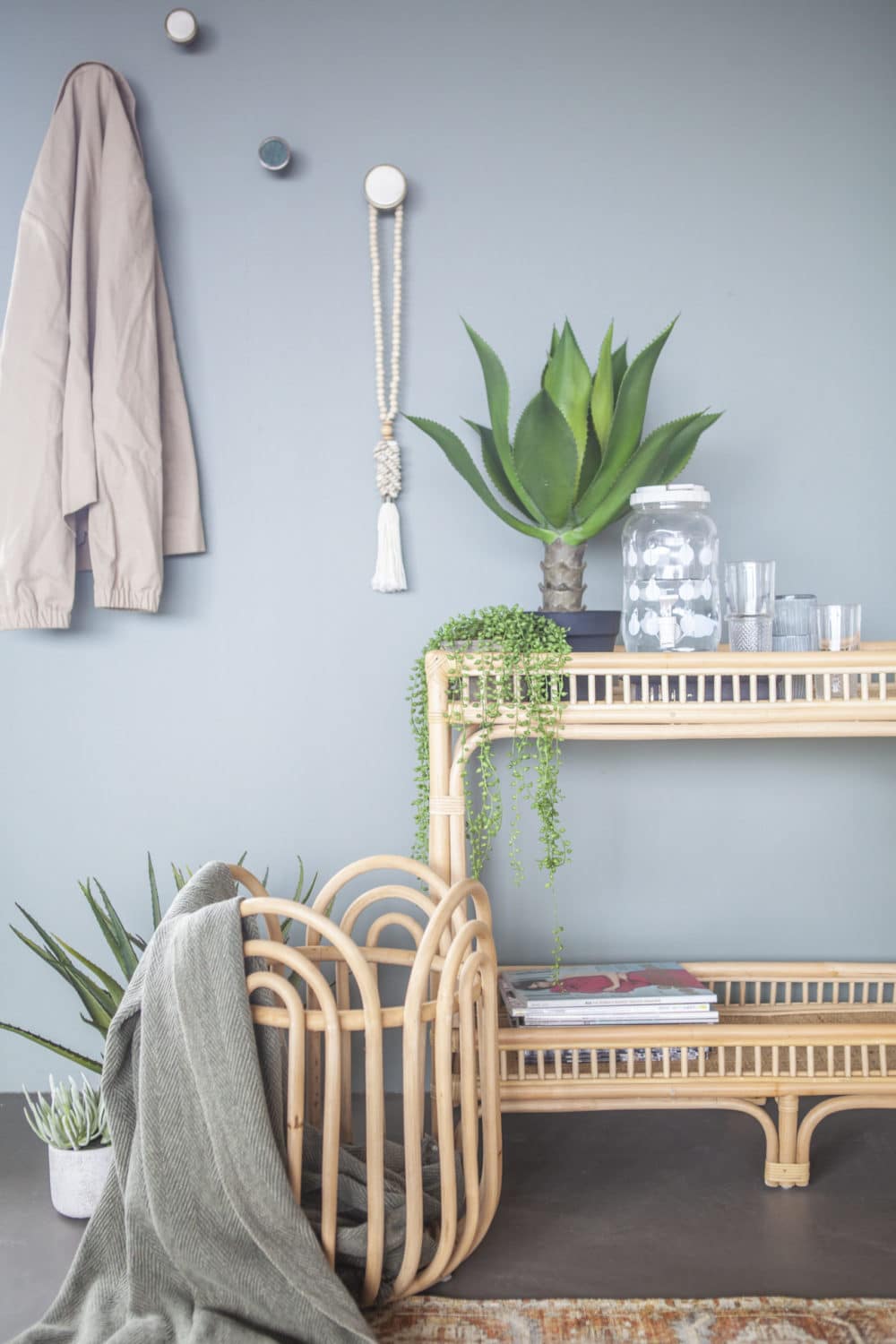 Snugg Tekokasvi Agave korkealla rungolla
