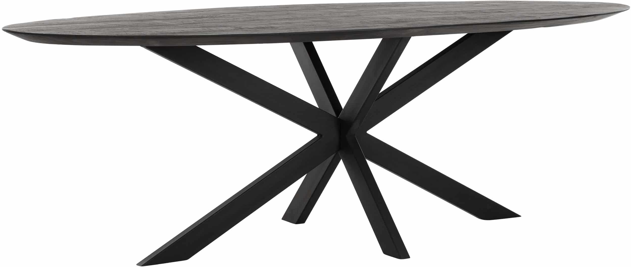 Snugg Timeless Shape jykevä puinen ruokapöytä musta