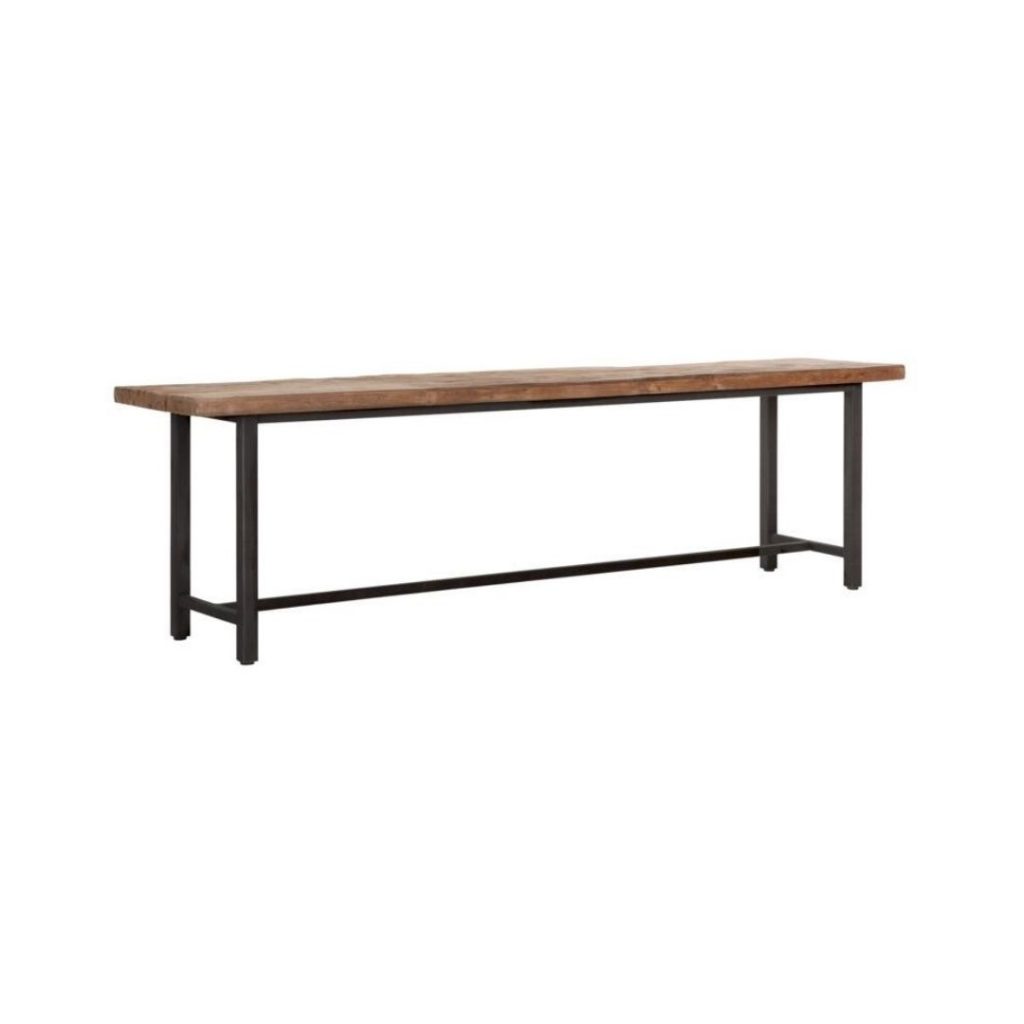 Timeless Beam jykevä puupenkki, tiikkipuu, 165 cm, ruokapöytään tai eteiseen