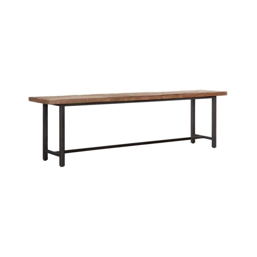 Timeless Beam jykevä puupenkki, tiikkipuu, 165 cm, ruokapöytään tai eteiseen