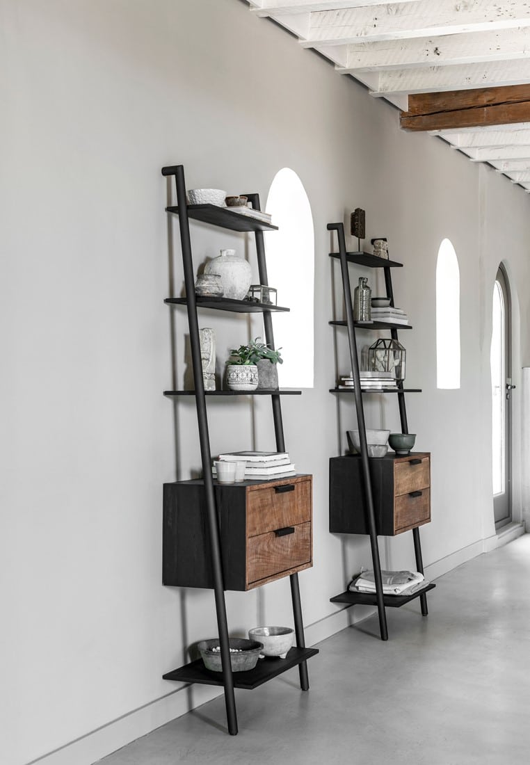 Snugg Cosmo Rack tiikkipuinen hyllykkö