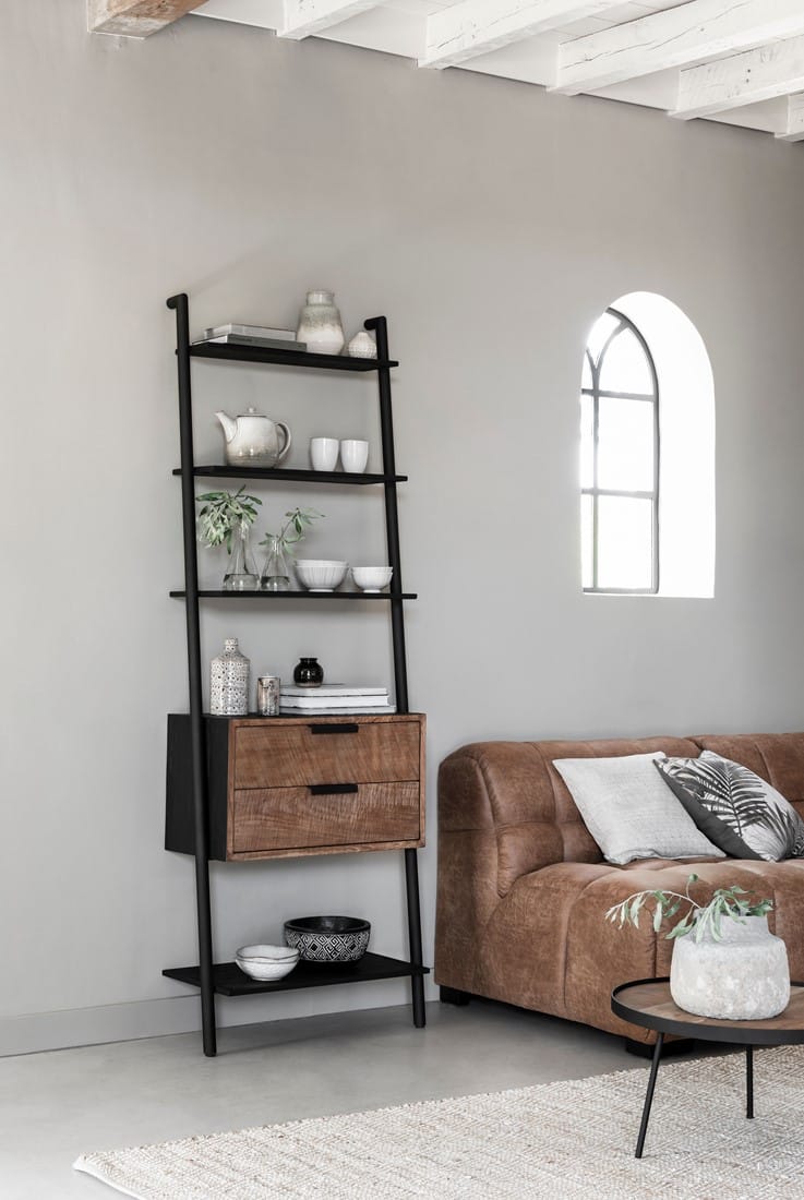 Snugg Cosmo Rack tiikkipuinen hyllykkö