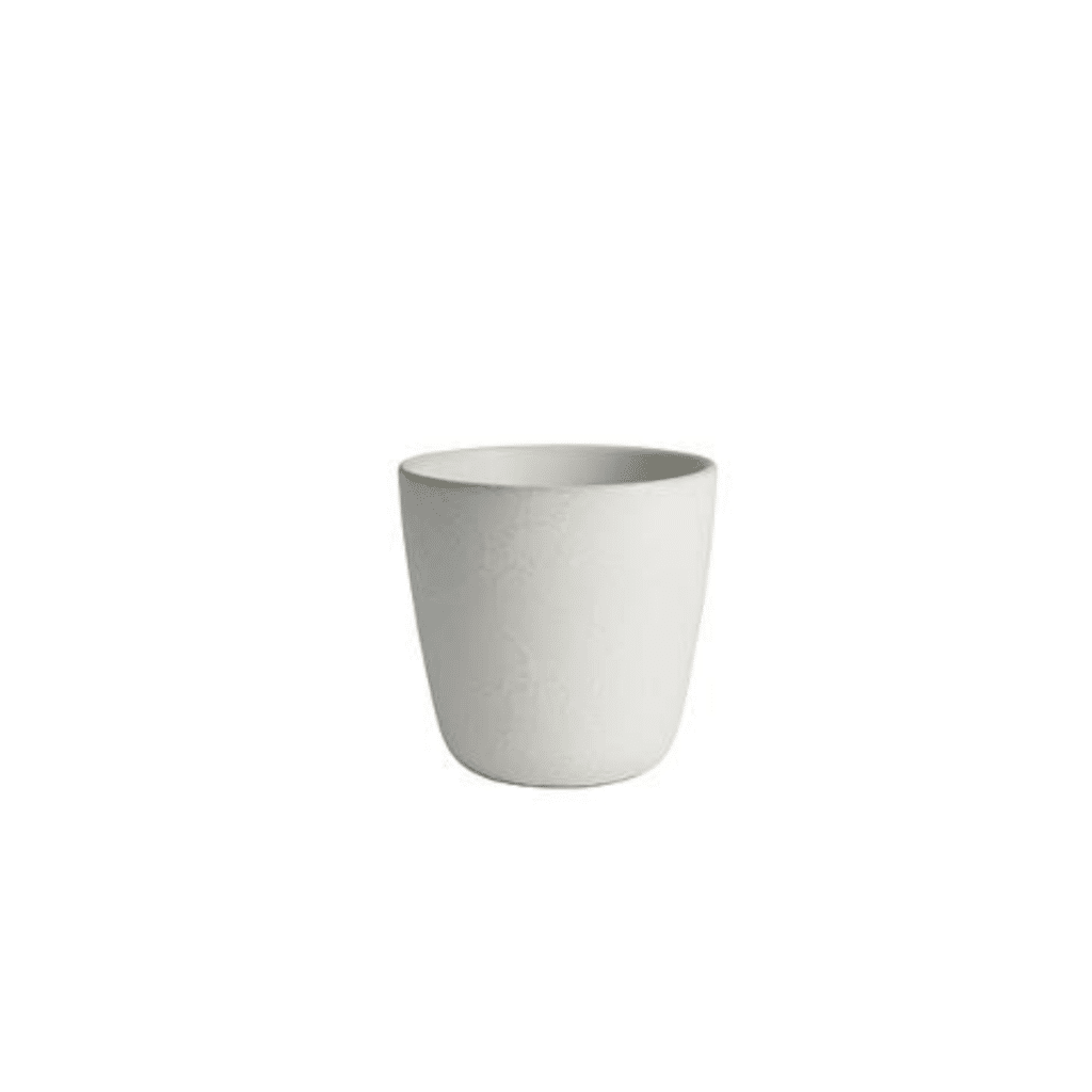RAW Arctic White muki, valkoinen kivitavara, 30cl, luonnonläheinen kattaus, käsinvalettu