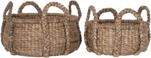 Matalat säilytyskorit vesihyasinttia, letitys, kaksi kokoa, SNUGG Living