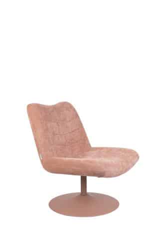 Lounge Chair pink pyörivä nojatuoli vakosamettipintaisena olohuoneeseen