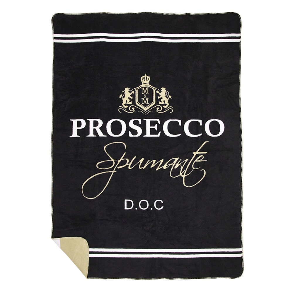 Snugg_Prosescco torkkupeitto musta-beige