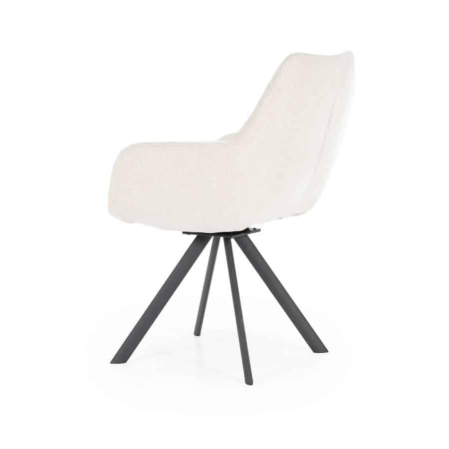 Bliss pyörivä ruokapöydän tuoli käsinojilla, beige