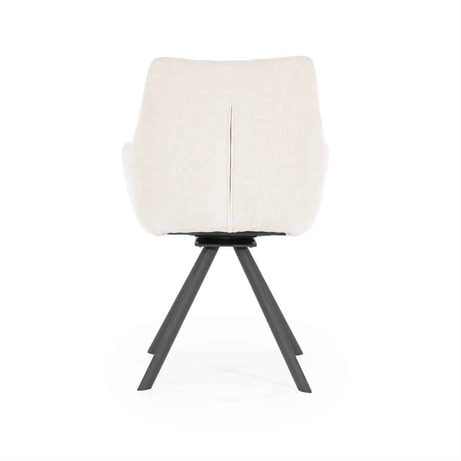 Bliss pyörivä ruokapöydän tuoli käsinojilla, beige
