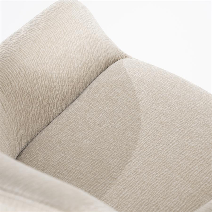 Bliss pyörivä ruokapöydän tuoli käsinojilla, beige