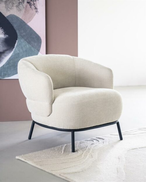 David nojatuoli, beige, pehmeä samettimainen kangas, matala selkänoja, Kirkkonummella SNUGG Living