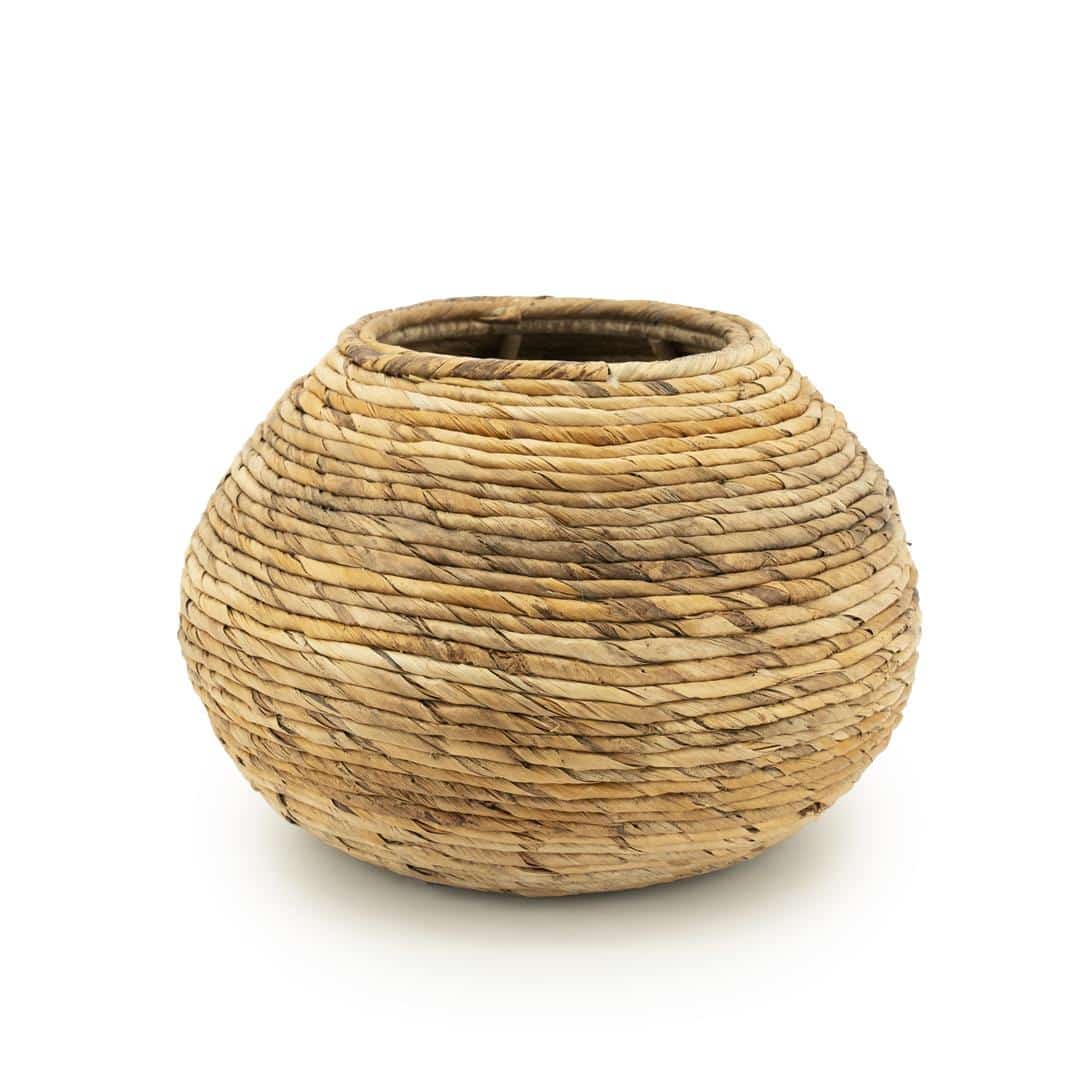 Pieni suojaruukku hamppuköydestä, BY-BOO, säilytyskori, vaalea, vahvalla muovivuorella, tyylikäs design