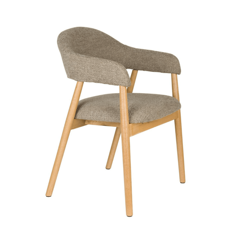 Cosy ruokapöydän tuoli, ruskea, tammipuiset jalat, pehmeä istuin, keittiön tuoli