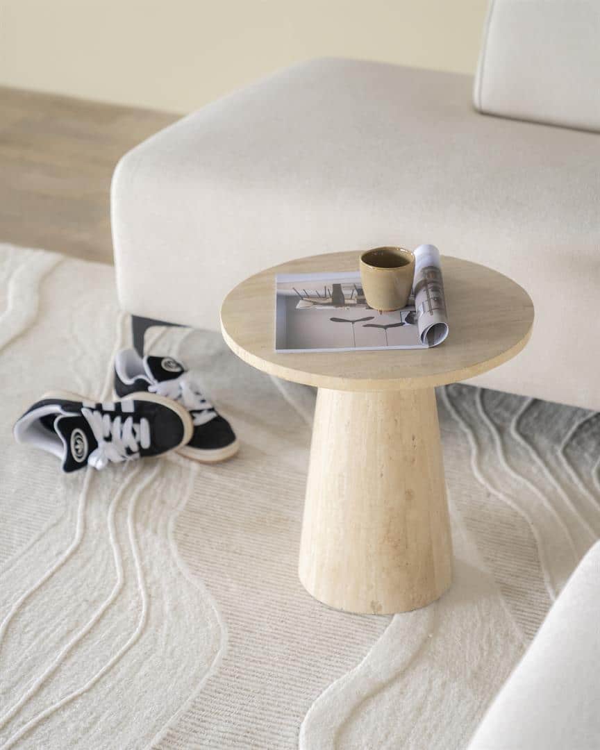 Aime pyöreä marmori sivupöytä