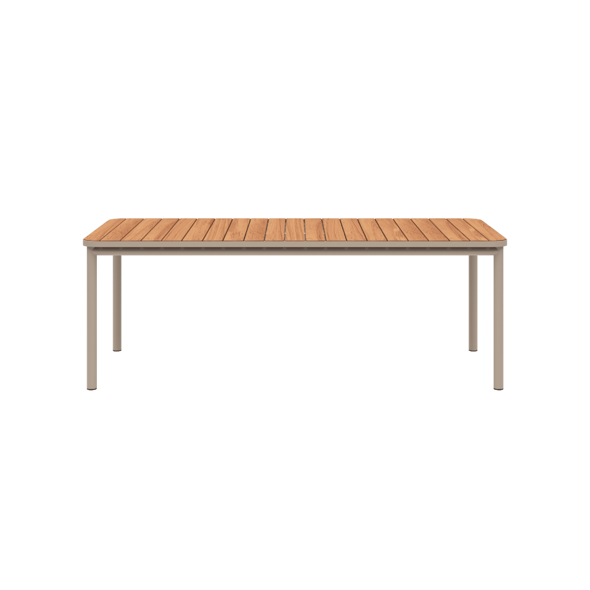 Puinen ruokapöytä Kirra 210x90, tiikkiä, taupe