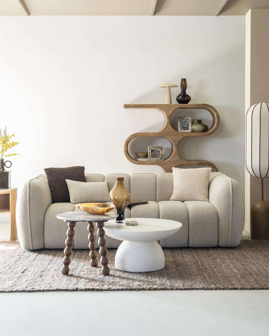 Olohuoneen sisustus_ Sohva Cubetto, beige