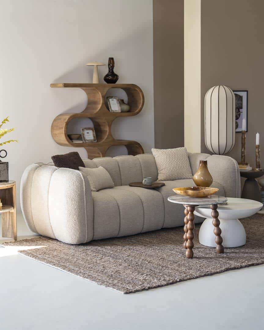 Olohuoneen sisustus_ Sohva Cubetto, beige