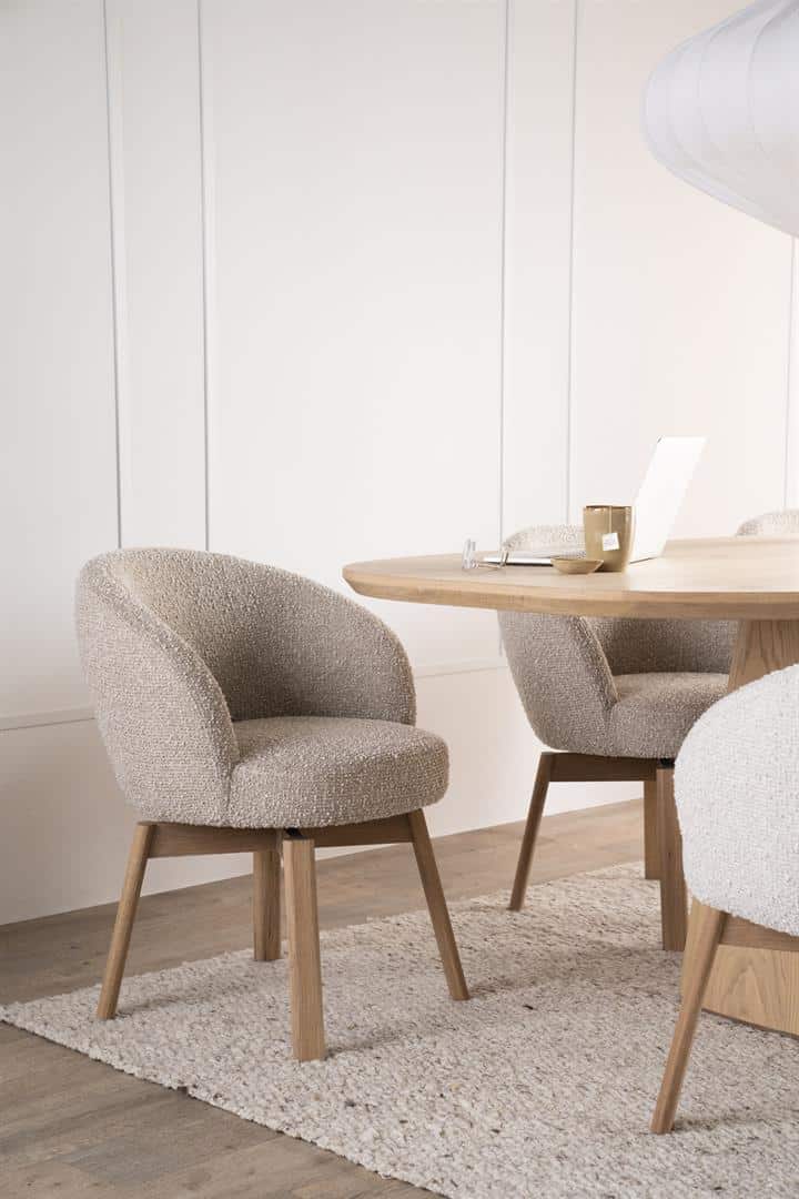 Livia puinen ruokatuoli, taupe Hush - Image 2
