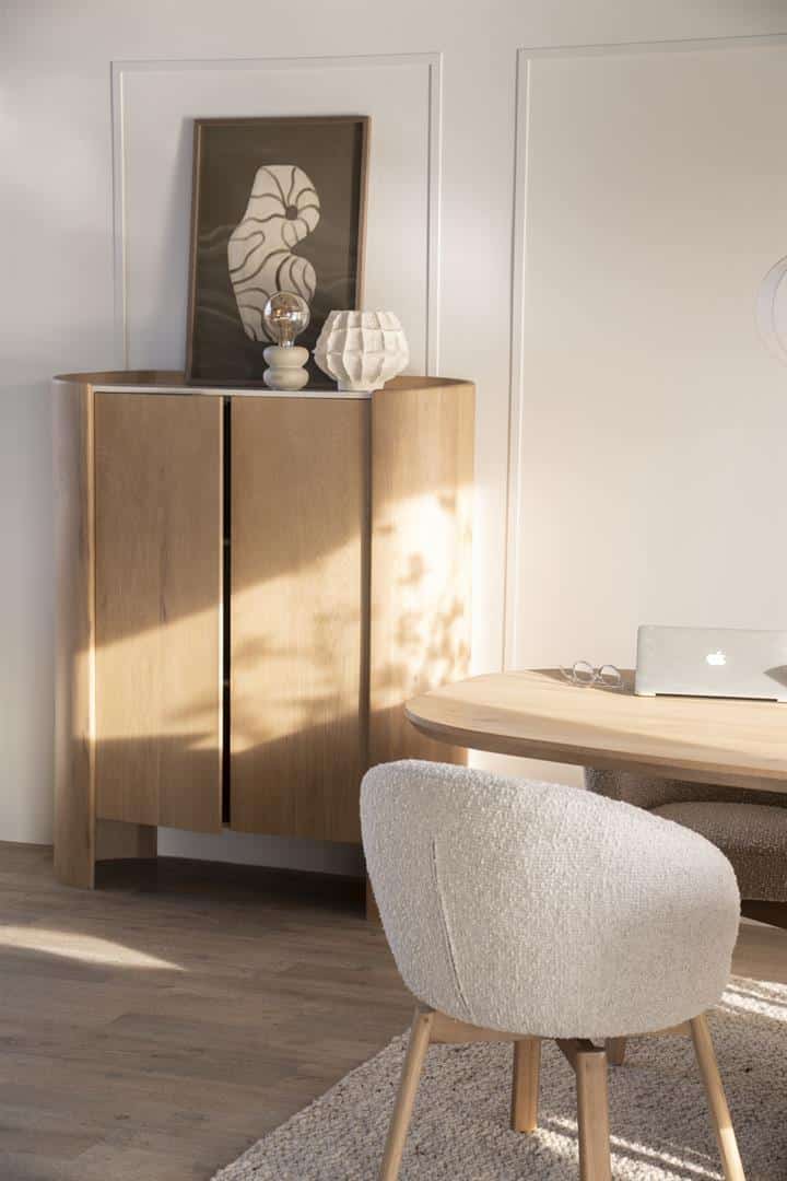 Livia puinen ruokatuoli, beige Hush - Image 6
